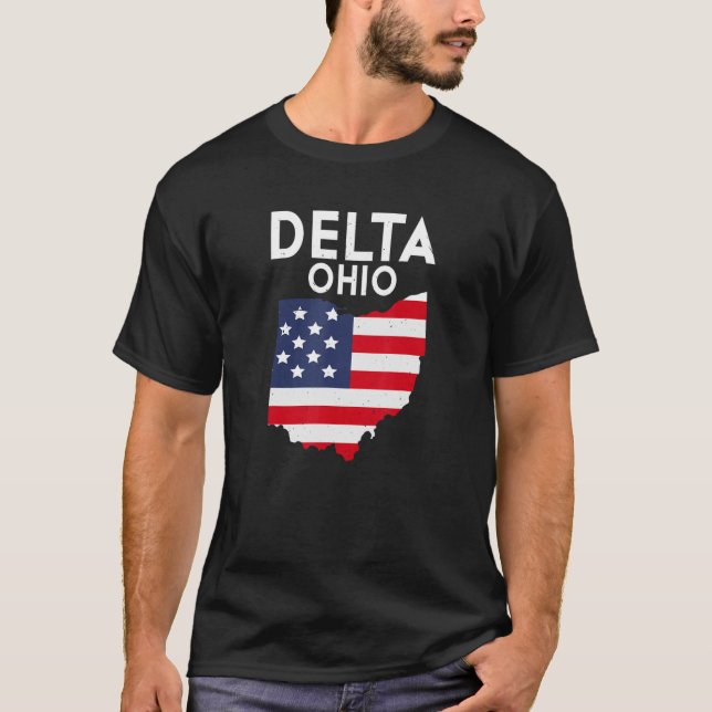 Delta Ohio USA State America Travel Ohioan T-Shirt (Front)