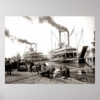 Delta Queen River Boat Being Loaded New Orleans 