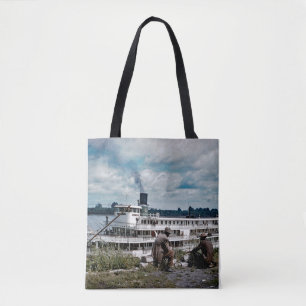 Delta Queen Steamboat  Mississippi River Art Tote Bag