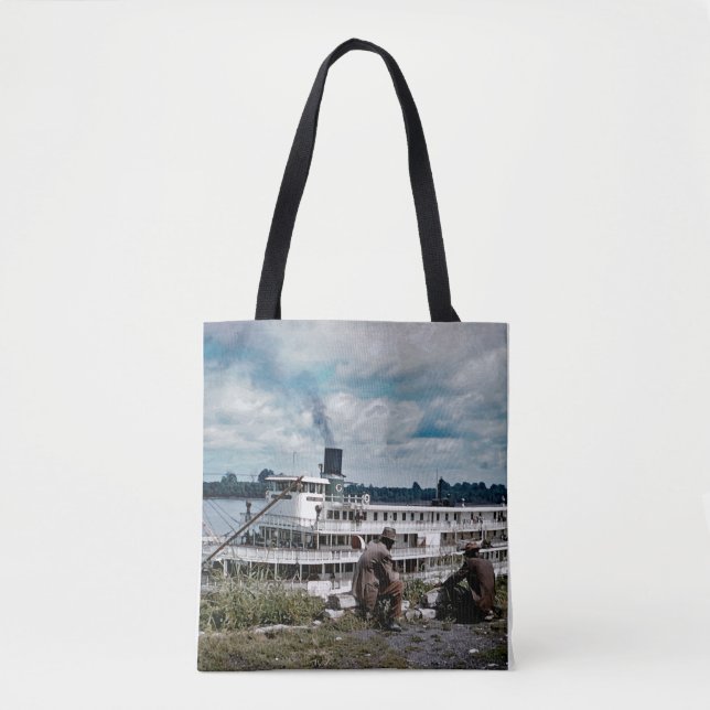 Delta Queen Steamboat  Mississippi River Art Tote Bag (Front)