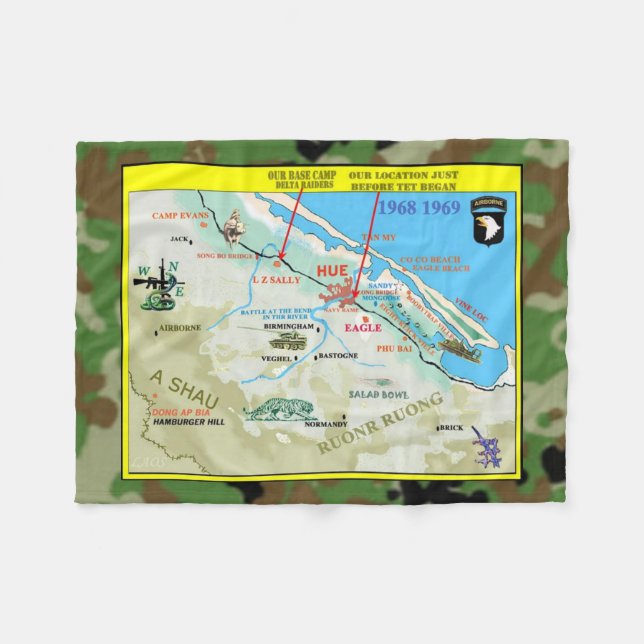 DELTA RAIDERS AO (Area of Operation) Fleece Blanket (Front (Horizontal))