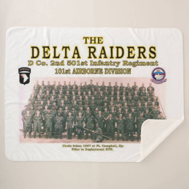 DELTA RAIDERS at FT. CAMPBELL Sherpa Blanket (Front (Horizontal))