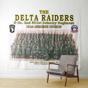 DELTA RAIDERS GROUP PHOTO in Ft. CAMPBELL, KY. Tapestry