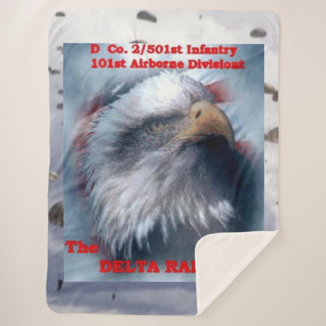 DELTA RAIDERS with EAGLE Sherpa Blanket (Front)