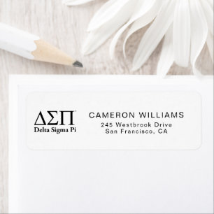 Delta Sigma Pi Classic Logo Return Address Label