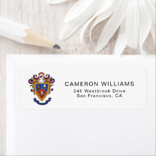 Delta Sigma Pi Official Crest Return Address Label