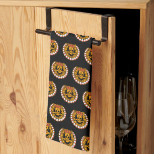 Delta Sigma Pi Skull Badge Tea Towel
