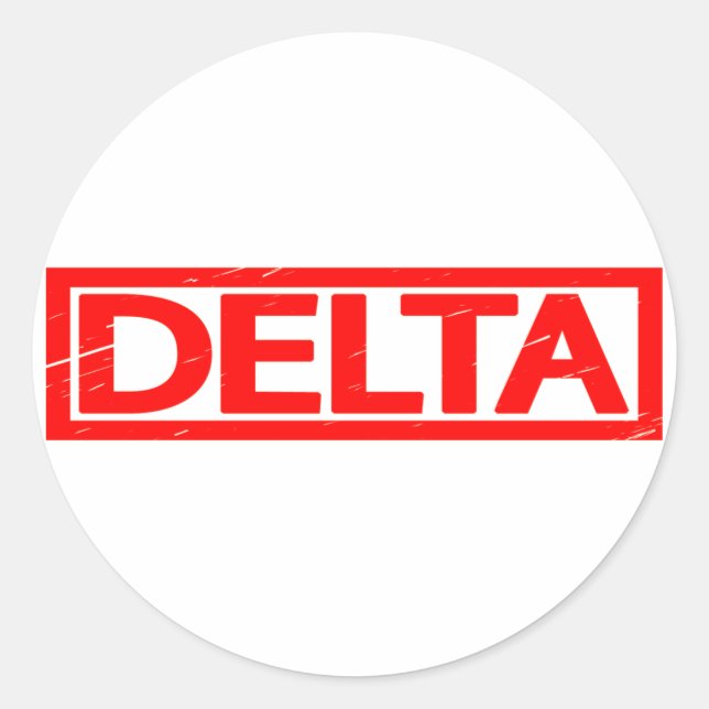 Delta Stamp Classic Round Sticker (Front)