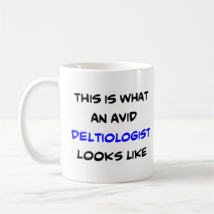 deltiologist, avid coffee mug