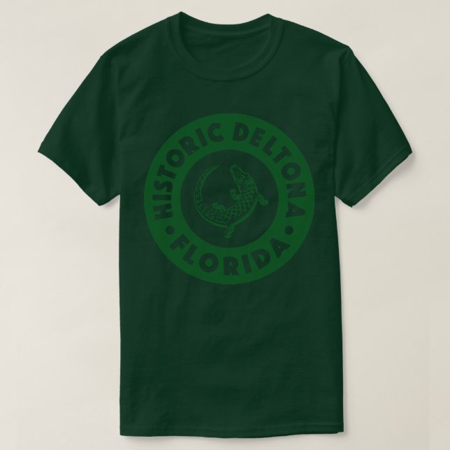 Deltona Florida Circle Green T-Shirt (Design Front)