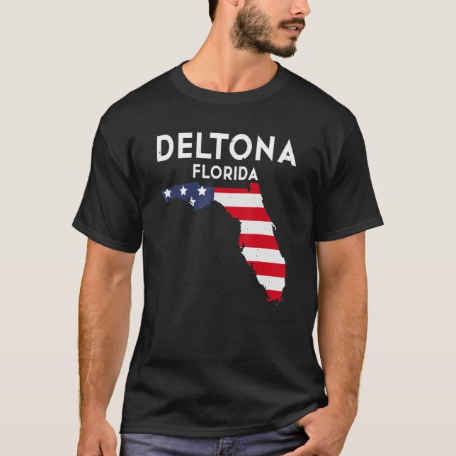 Deltona Florida USA State America Travel Floridian T-Shirt (Front)