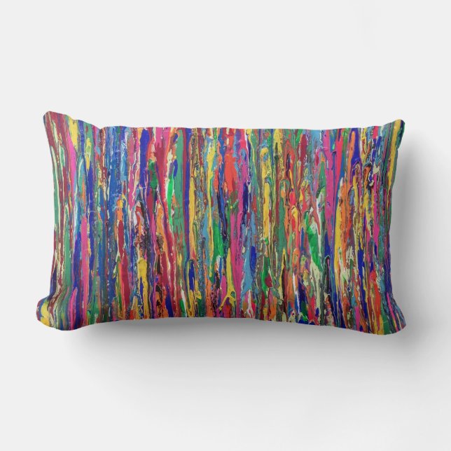 Deluge Poly Lumbar Throw Pillow (Front)