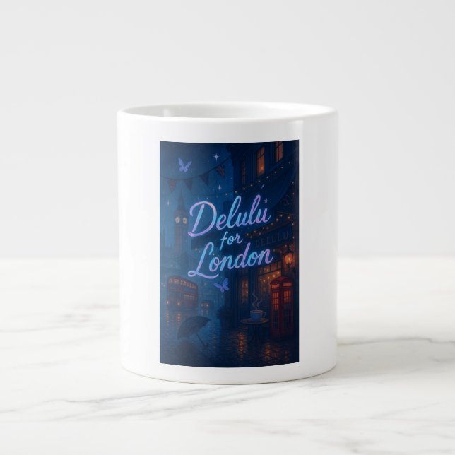 Delulu for London Large Coffee Mug (Front)