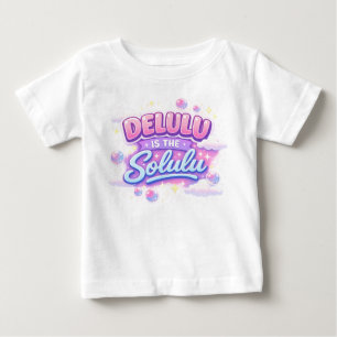 Delulu Is the Solulu – Cute Kawaii Aesthetic Baby T-Shirt