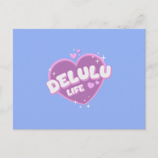 Delulu Life Invitation Postcard