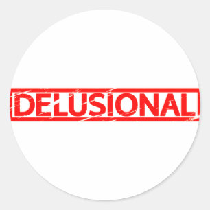 Delusional Stamp Classic Round Sticker