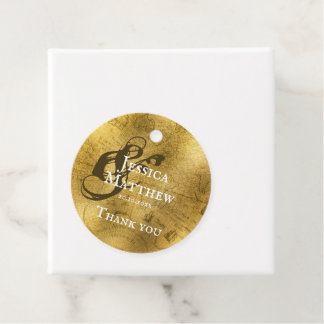 Deluxe Antique Golden  Favour Tags