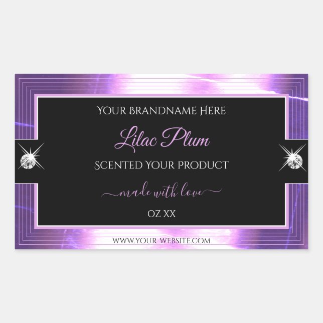 Deluxe Black Lilac Shiny Brilliants Product Label (Front)