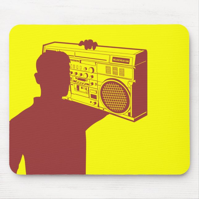 Deluxe Boom Box Mousepad (Front)