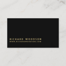 deLuxe Gold N Black Consulting  Writer Minimalist Business Card