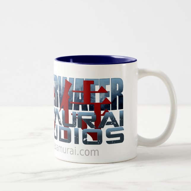 Deluxe Large Underwater Samurai Coffee Mug (Right)