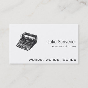 Deluxe Noiseless Retro Typewriter Business Card