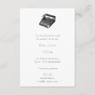 Deluxe Noiseless Retro Typewriter Invitation