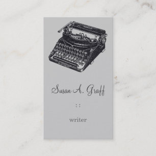 Deluxe Noiseless Typewriter Business Card