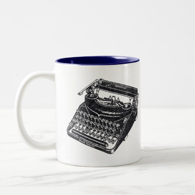 Deluxe Noiseless Typewriter Two-Tone Coffee Mug (Left)