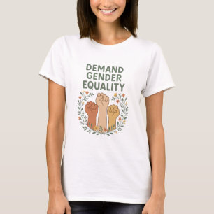 Demand Gender Equality Retro Bold Feminist T-Shirt