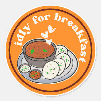 Demand Idly for Breakfast Classic Round Sticker