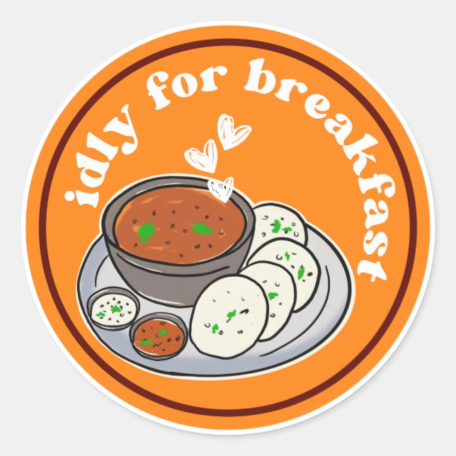 Demand Idly for Breakfast Classic Round Sticker (Front)