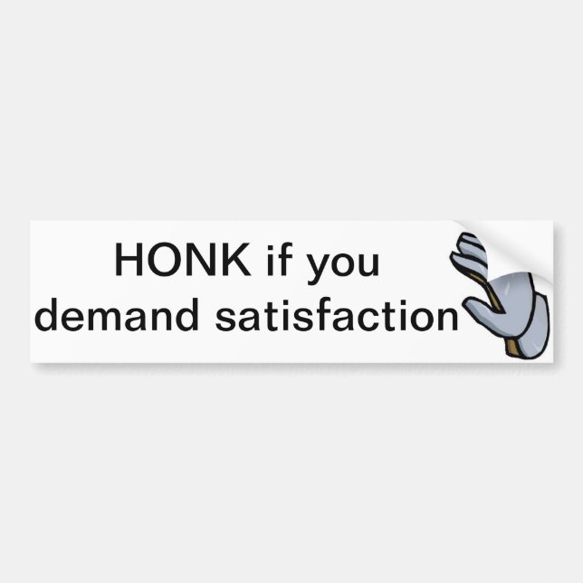 Demand Satisfaction Bumper Sticker (Front)