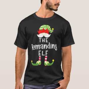 Demanding Elf Group Christmas Pajama Party T-Shirt
