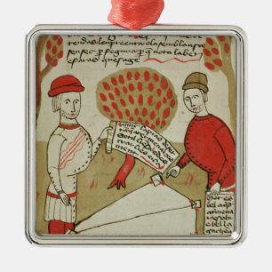 Demarcation of land, from 'Traite d'Arpentage' Metal Ornament