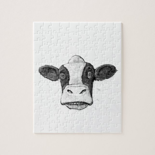Demented Cow Jigsaw Puzzle (Vertical)