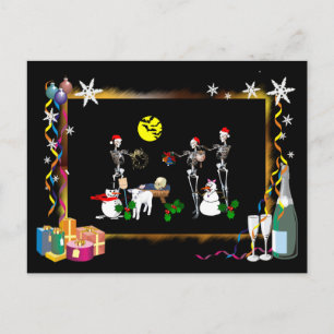 Demented Manger Scene Holiday Postcard