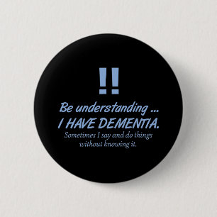Dementia Alzheimerheimer Warrior Patients Brain Di 6 Cm Round Badge