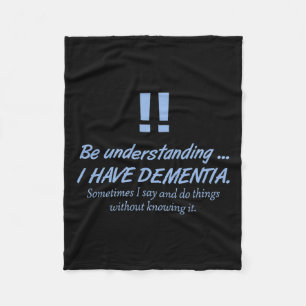 Dementia Alzheimerheimer Warrior Patients Brain Di Fleece Blanket