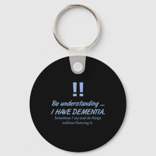 Dementia Alzheimerheimer Warrior Patients Brain Di Key Ring