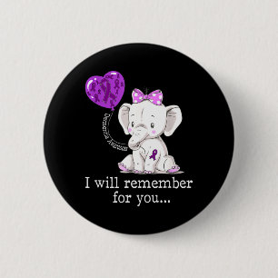 Dementia Awareness Elephant 6 Cm Round Badge
