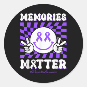 Dementia Awareness Memories Heimer Classic Round Sticker