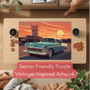 Dementia‑Friendly 1950s Drive‑In Puzzle