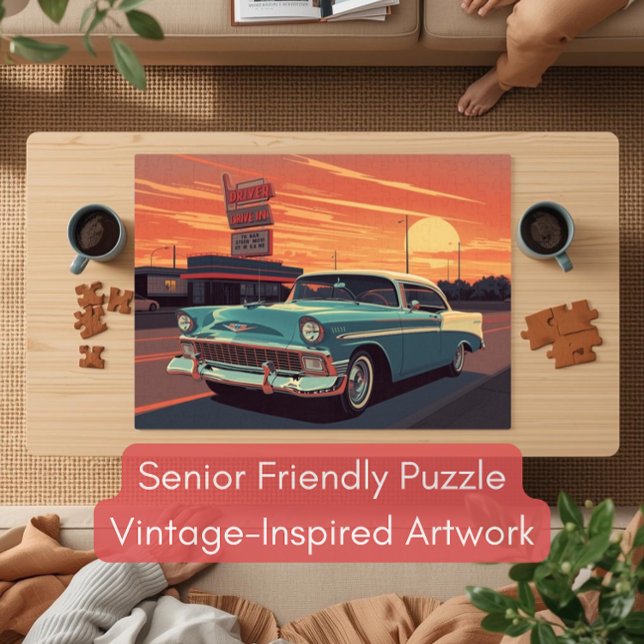 Dementia‑Friendly 1950s Drive‑In Puzzle (Creator Uploaded)