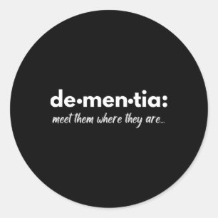 Dementia Heimerheimer Awareness Classic Round Sticker
