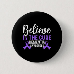 Dementia Heimerheimers Awareness Memory Loss Purpl 6 Cm Round Badge