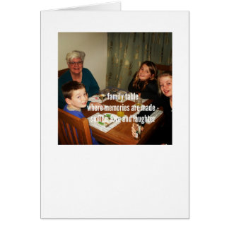 Dementia Journey Card: Family Table