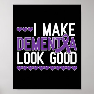 Dementia Look Heimerheimer Warrior Purple Ribbon S Poster