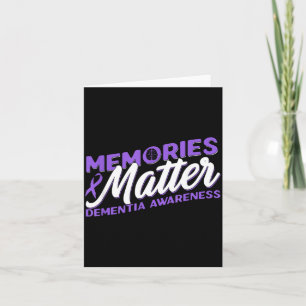 Dementia Memories Matter Heimers Purple Ribbon Card