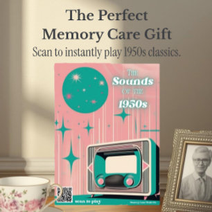 Dementia Memory Care Gift   1950s Music Playlist Acrylic Sign